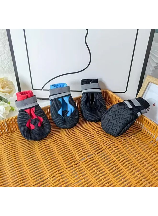 Royal Blue XL Waterproof Reflective Dog Shoes Protect Paws from Rain Snow Sharp Objects - Image 5