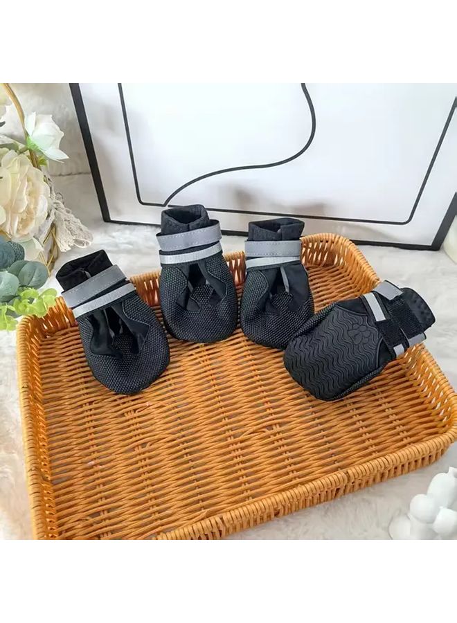 Royal Blue XL Waterproof Reflective Dog Shoes Protect Paws from Rain Snow Sharp Objects - Image 4