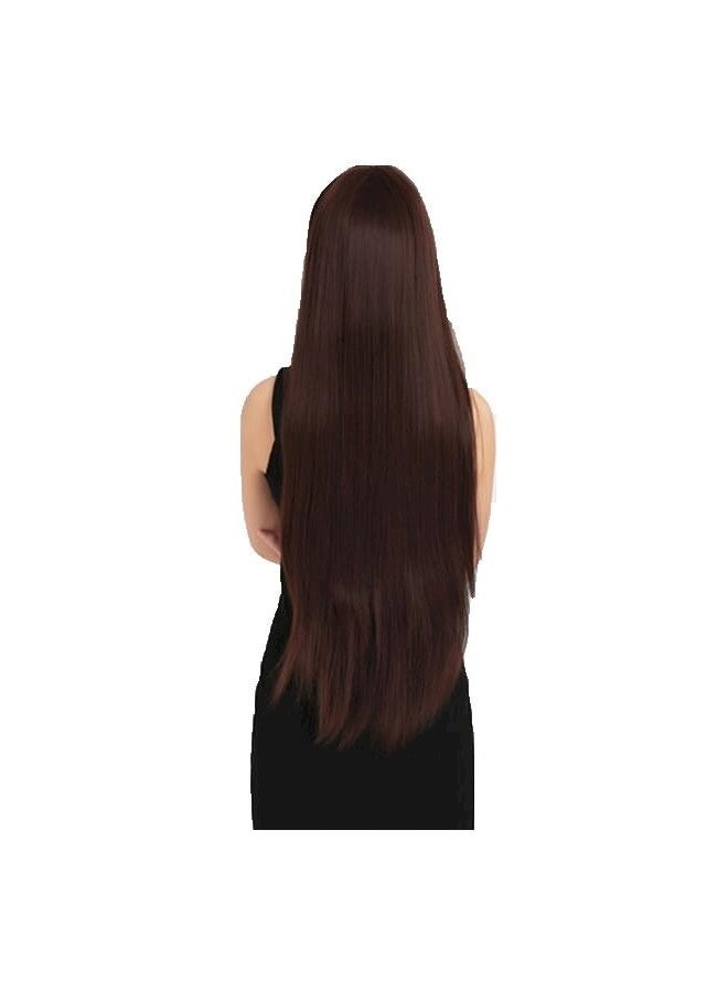 Long Straight Wig Brown - Image 2