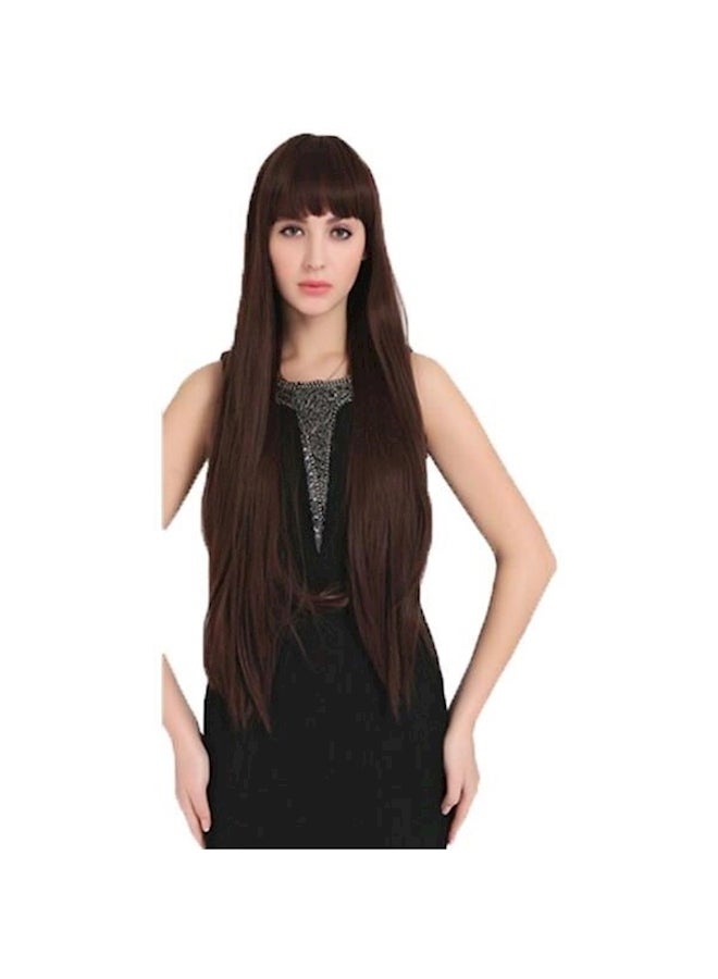 Long Straight Wig Brown - Image 1