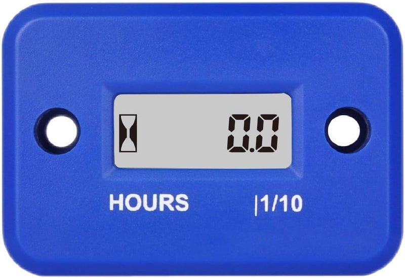 Runleader Digital LCD Waterproof Hour Meter for Small Engine,Track Oil Change Intervals, Generator,Lawn Mower,Outboard,ATV,Snow blowers,Marine,Dirt Ski,Motorcycle(HM006A-BU) - Image 1