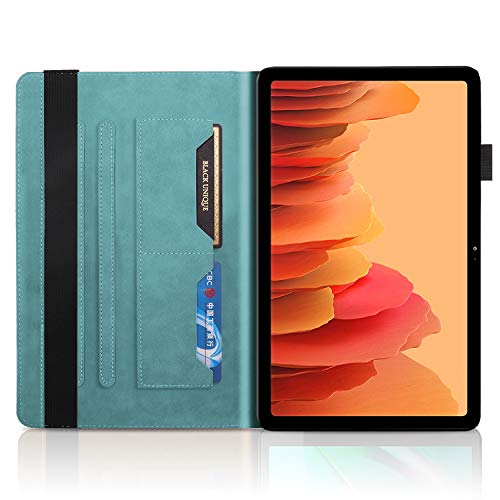 TIPOYOROO Case for Samsung Galaxy Tab A7 10.4'' 2022/2020 Lightweight PU Leather Flip Wallet Stand Cover Shell with Card Pocket Pencil Holder for Galaxy Tab A7 10.4 Inch SM-T500/503/505/507-Turquoise - Image 3