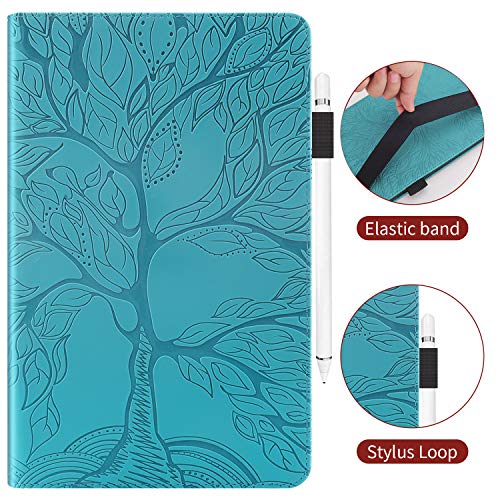 TIPOYOROO Case for Samsung Galaxy Tab A7 10.4'' 2022/2020 Lightweight PU Leather Flip Wallet Stand Cover Shell with Card Pocket Pencil Holder for Galaxy Tab A7 10.4 Inch SM-T500/503/505/507-Turquoise - Image 4