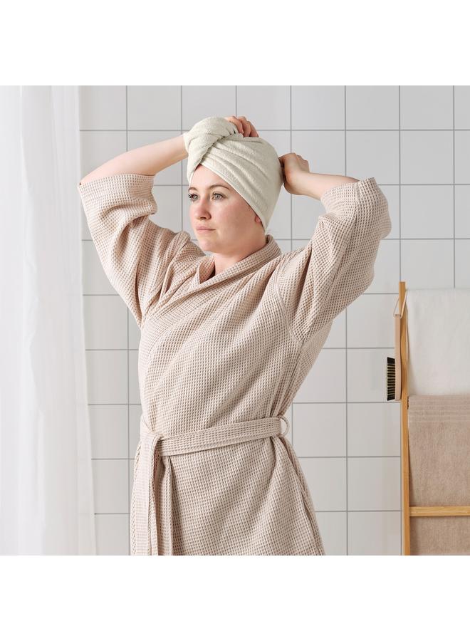 Hair towel wrap, natural  - Image 4