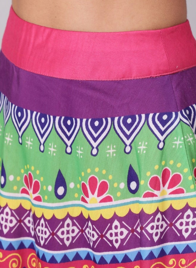 AKS Floral Printed Maxi Skirt for Women - Image 5