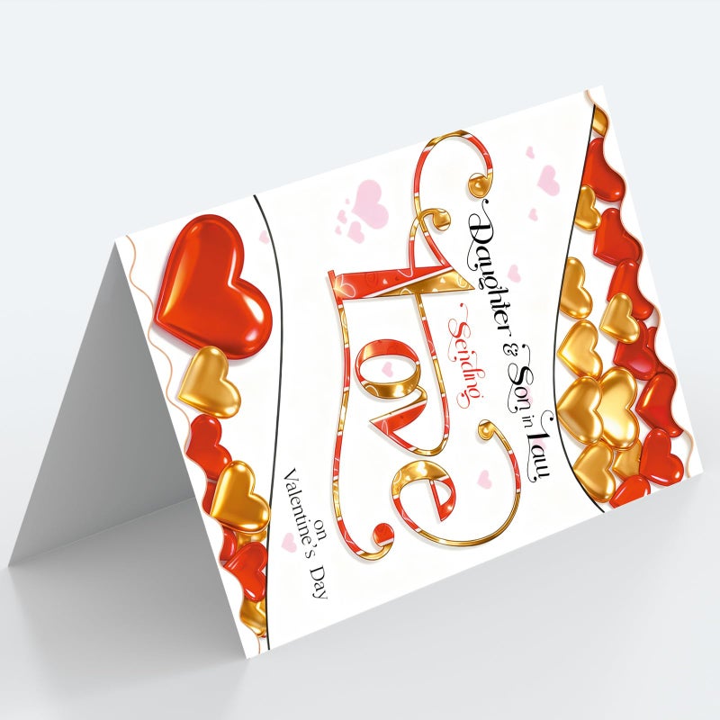 OJsensai Valentineâ€™s Day Card for Daughter and Son in Law from Parents, Valentines Decorations Gifts Ideas - Image 4