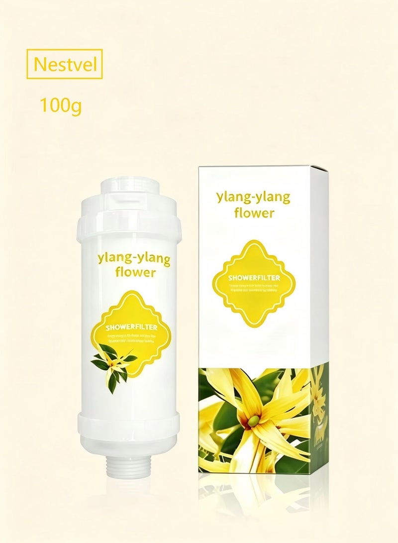 Nestvel Vitamin Scented Beads shower Fliter, Anti Hair Loss, Prevents Dry Skin, Chlorine Removal, Rust Removal, Relaxing Aromatherapy, Non-Toxic (Ylang scent),100g - Image 1