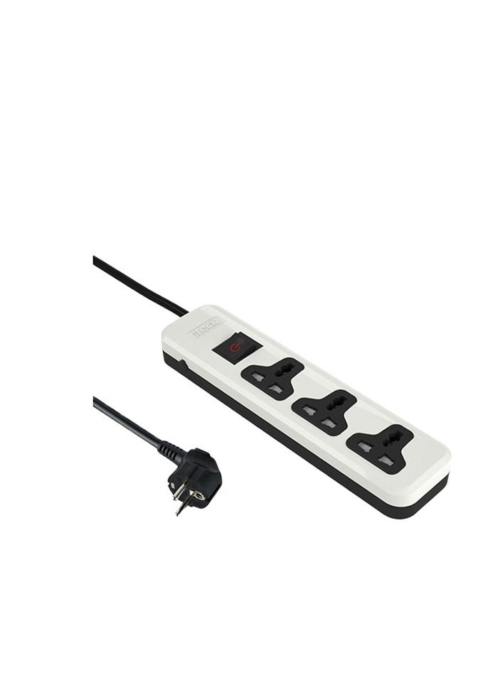 iLOCK power strip 3 universal outlets without earthing - (Basic) (Multicolor) - Image 2