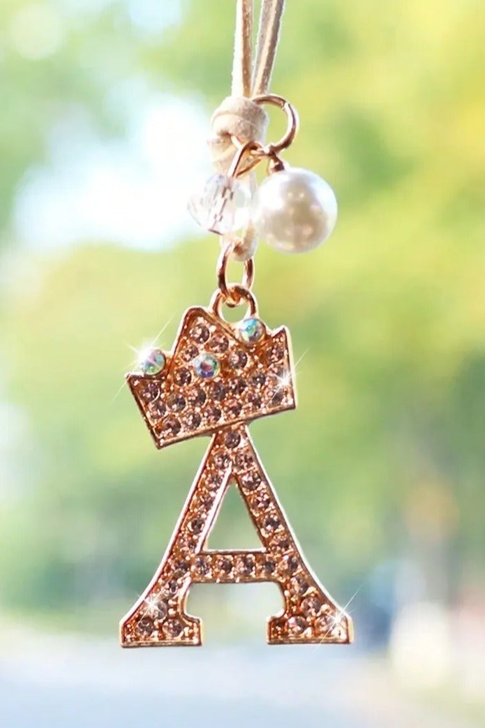 Decoration Ornament with Letter (A) Design – A Unique Gift Idea A charming car decoration piece designed with the letter (A), perfect for adding a personalized and stylish touch to your car’s interior. Ideal as a thoughtful gift for Valentine’s Day, anniversaries, birthdays, or for someone you love. - Image 1