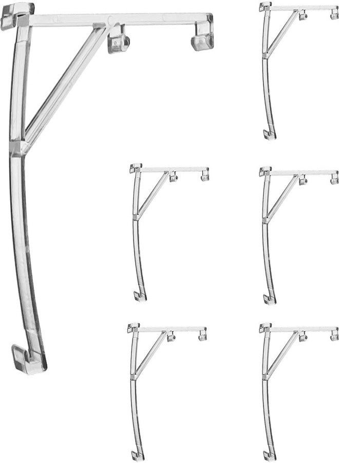 Cutelec Valance Clips 8pcs 3.5" (89mm) Plastic Clear Color Curved Panel Hidden Retainer Holder for Vertical Blinds with a 1-17/32inch(39mm) headrail in Width - Image 1