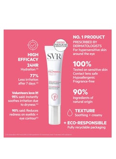 SVR SVR Palpebral Eyelid Cream. Hyaluronic Acid & Shea Butter Ultra-Soothing Cream for Extremely Dry, Itchy & Sensitive Skin Prone to Irritations. Steroid-free, Fragrance-free Formula, 0.5 fl.oz  - Image 4