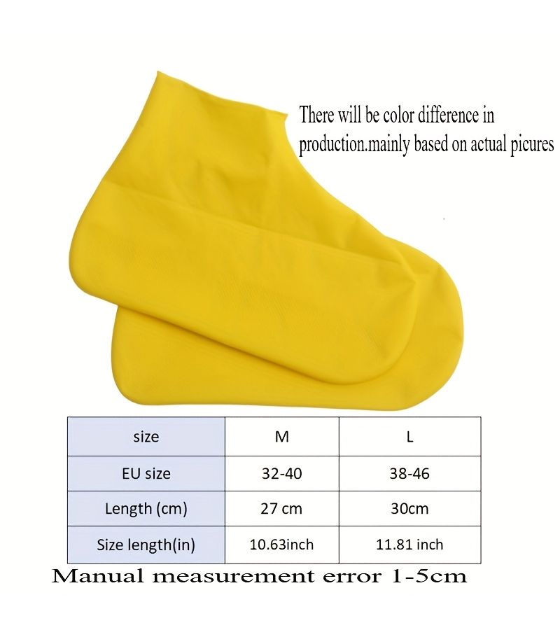 Outdoor Protective Shoe Covers 2pcs White Non Slip Wear Resistant Unisex - Image 2