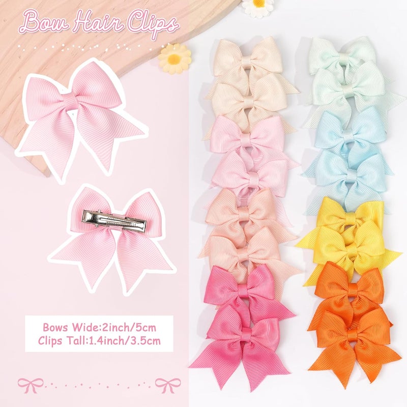 JOYOYO 60 Pieces Baby Bows Alligator Hair Clips in 30 Pastel Colors Barrettes and Bows for Baby GirlsToddlersKids - Image 3