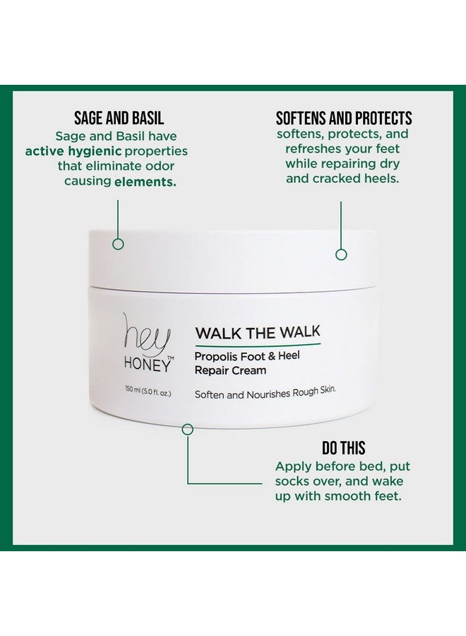 Hey Honey Walk The Walk Propolis Foot & Cracked Heel Cream For Extremely Dry Feet & Cracked Heels Callus Remover For Feet Lasting Effect Up To 72 Hours Infused With Honey And Urea 5 Oz - Image 4