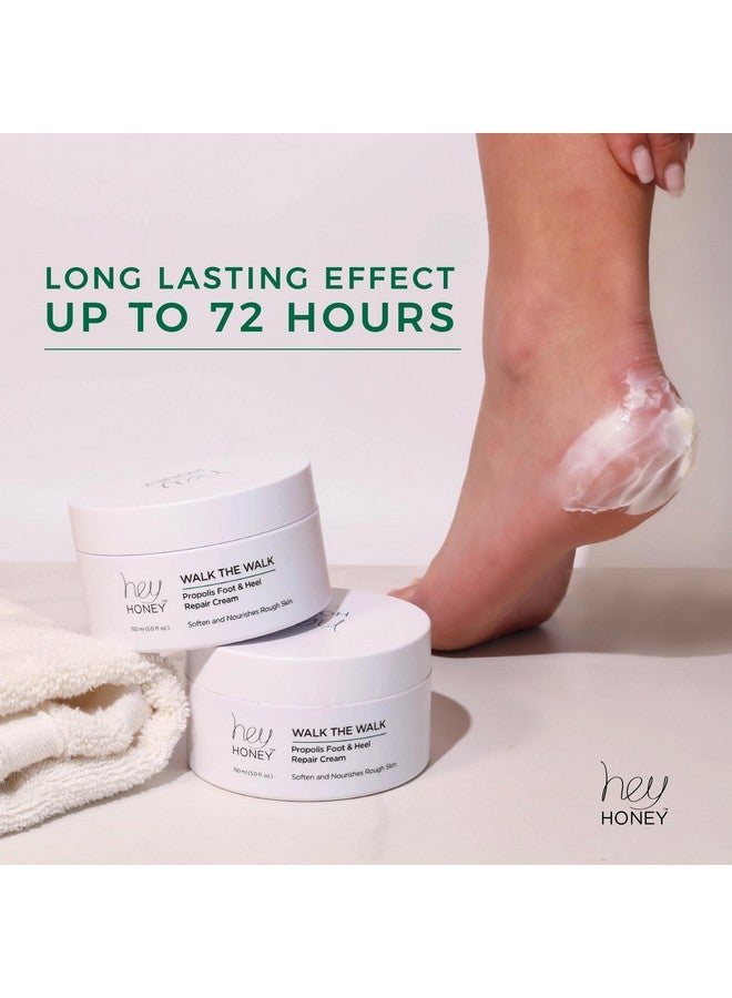 Hey Honey Walk The Walk Propolis Foot & Cracked Heel Cream For Extremely Dry Feet & Cracked Heels Callus Remover For Feet Lasting Effect Up To 72 Hours Infused With Honey And Urea 5 Oz - Image 2