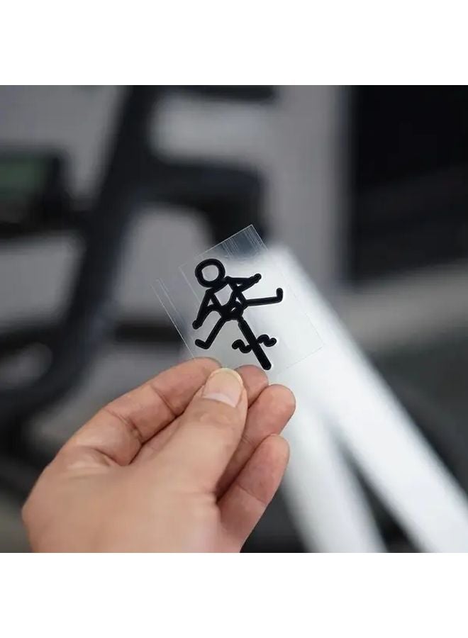 Black Cycling Over Water Vinyl Sticker Waterproof Sunproof Self Adhesive Bike Decal - Image 1