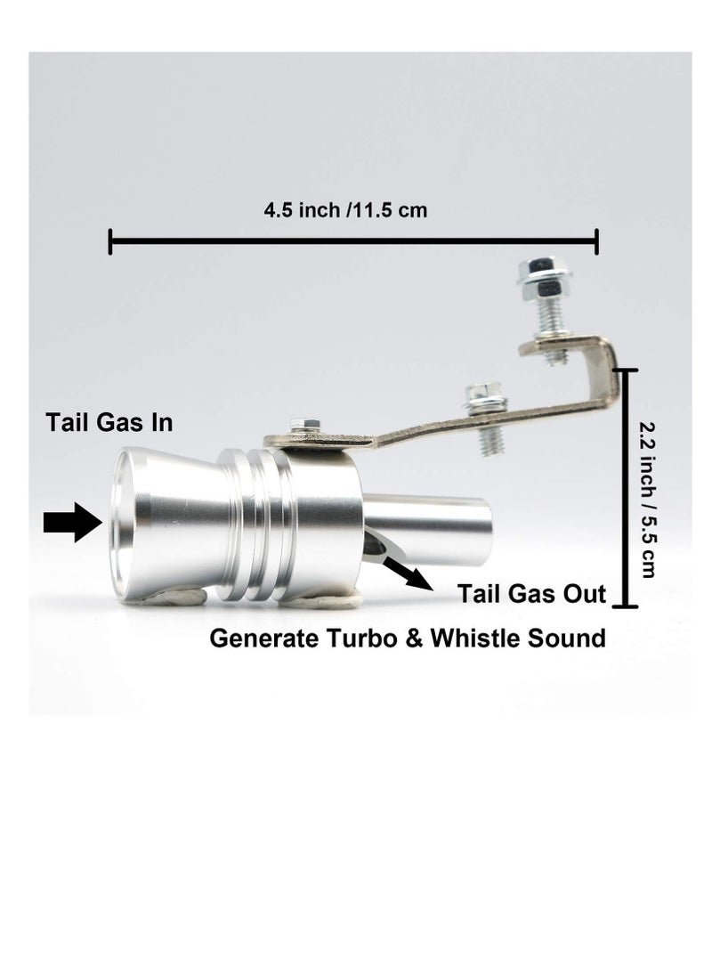 PAMEER - Aluminum Alloy Exhaust Turbo Sound Whistle Simulator, Turbo Sound Exhaust Muffler Pipe Whistle Car Roar Maker, Car Blow off valve Tip Simulator Whistler Tail Pipe. - Image 1