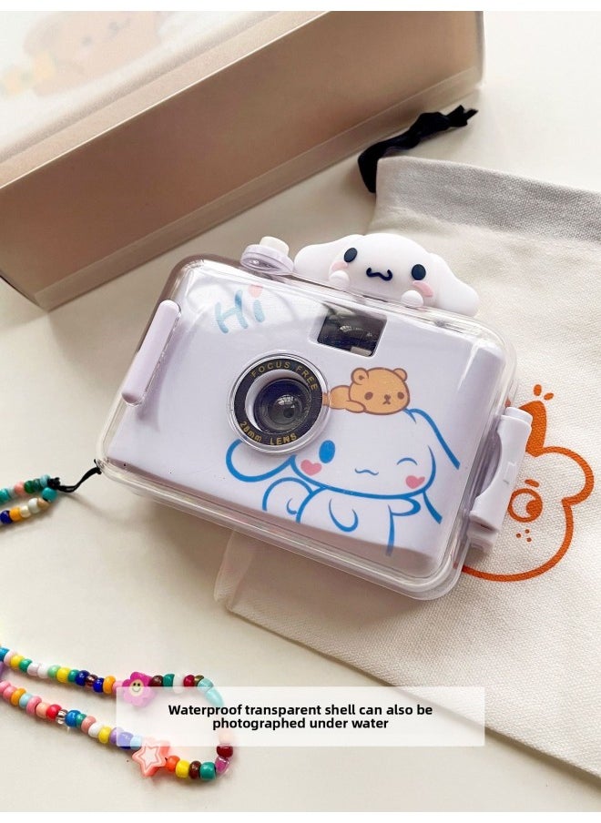 Generic Fool Camera Film Non-Polaroid Portable Small Camera Retro Film Gift Entry Student Children Camera-Body Color:Love K Cat Camera +8 Color Film + Waterproof Shell  - Image 4