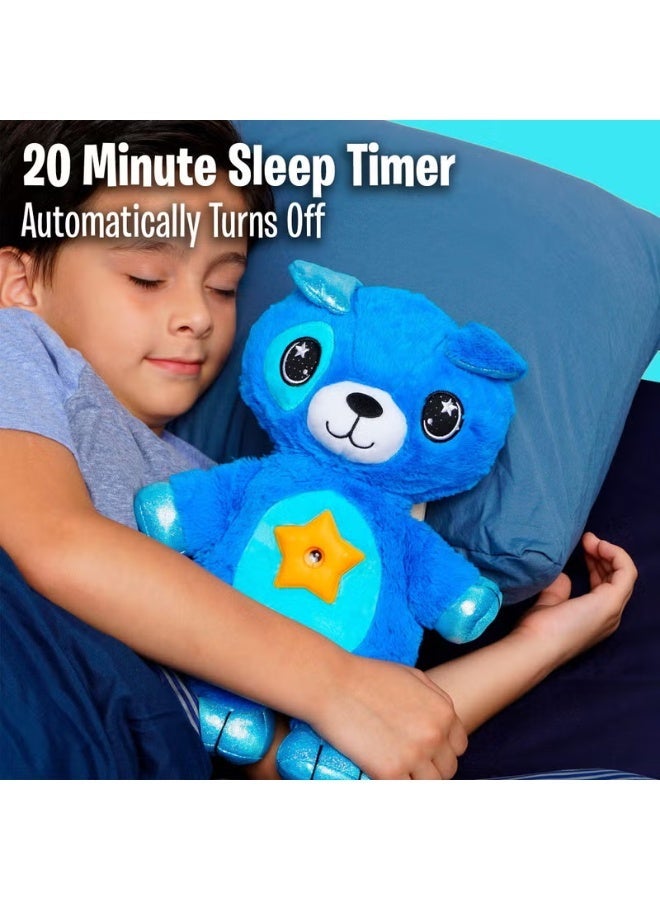 Star Belly Dream Lites Stuffed Animal Night Light – Cuddly Blue Puppy Plush – Projects Glowing Stars & Shapes in 6 Gentle Colors – Comforting Bedtime Companion Toy, As Seen on TV - Image 3