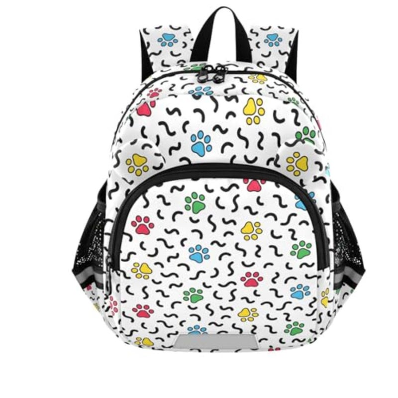 Dog Paw Cat Footprint Backpack Leash Preschool Backpack Toddler Backpacks for Girls Boys 3-6 Anti-Lost Baby Harness M - Image 1