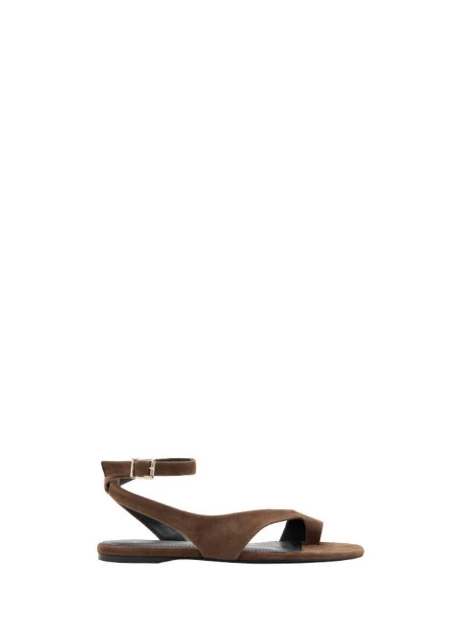 MANGO Leather straps sandals
