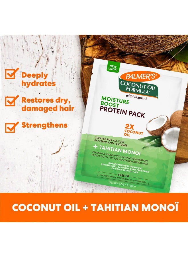 PALMER'S - Coconut Oil Conditioner Pack For Moisture Boost Of Dry, Damaged & Colour Treated Hair, Minimizes Tangles - 60Gm (Pack Of 2), 2 Count - Image 1
