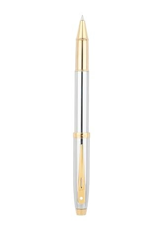 Sheaffer 100 Chrome Rollerball Pen with Gold Tone Trim - Image 5
