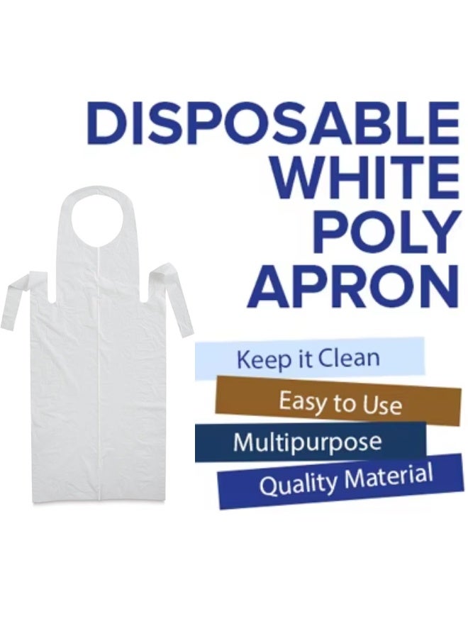 Halapack [500 PCS] Halapack Waterproof Disposable Apron Transparent Stain Resistant Material  117 x 71 cm Length for Kitchen, Restaurants, Barber, & Shops  - Image 4