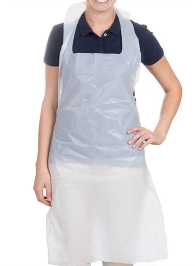 Halapack [500 PCS] Halapack Waterproof Disposable Apron Transparent Stain Resistant Material  117 x 71 cm Length for Kitchen, Restaurants, Barber, & Shops  - Image 2