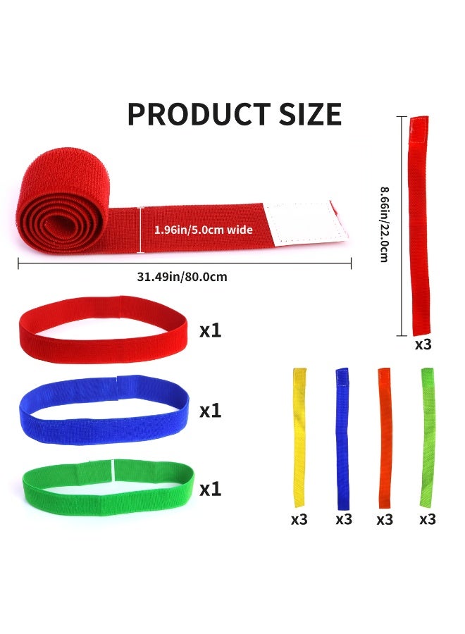 BEBEGO 3pcs Kids Elastic Tug-of-Tail Belts - Adjustable Stretchable Capture Training Belts for Outdoor Games, Family Picnics & Carnivals - Vibrant Mixed Colors (Blue, Red, Yellow), Playful Tag Games | Colorful Adventure Gear | Durable Game Gear - Image 4
