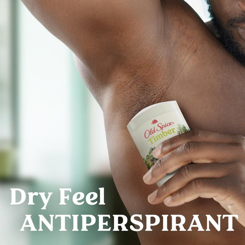 Old Spice Dry Feel Antiperspirant Deodorant for Men, 24/7 Freshness, 24/7 Sweat & Odor Protection, Gentle on Skin with Skin Conditioners, Timber with Sandalwood + Cypress Scent, 2.6 oz - Image 3