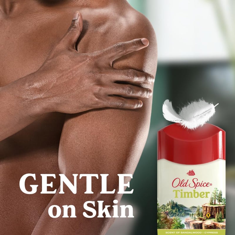 Old Spice Dry Feel Antiperspirant Deodorant for Men, 24/7 Freshness, 24/7 Sweat & Odor Protection, Gentle on Skin with Skin Conditioners, Timber with Sandalwood + Cypress Scent, 2.6 oz - Image 5