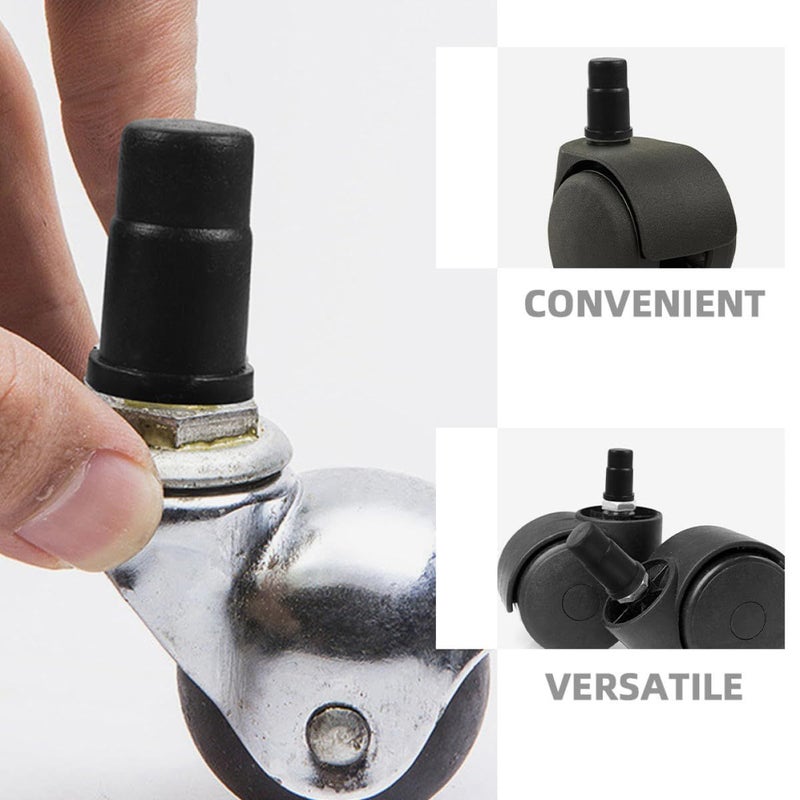 30 Pcs Stem Caster Sleeve Inserts 19x32mm for Furniture Chair Leg Protection Home Office - Image 4