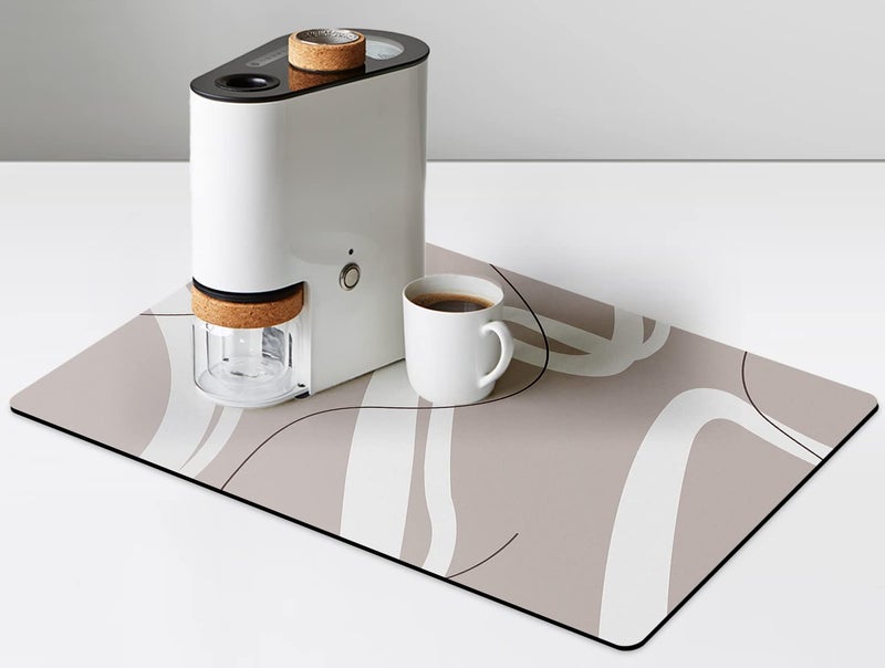 Golener Bar Mat Spill MatCounter Protector Absorbent Coffee Maker Spill Mat Under Espresso Maker rugHeat Resistant Tamping Mat Protects Against Spills Water Proof Kitchen DecorUse as Cup Mat