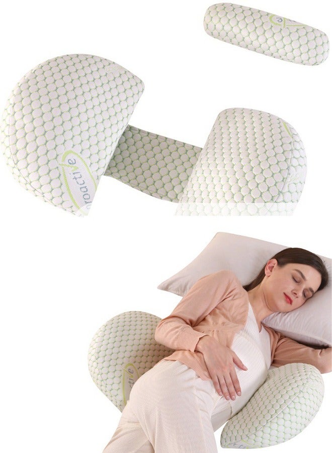 DUNISO Pregnancy Pillows, multifunctional waist protection pillow, U shaped anti pilling side sleeping pillow, with small pillow,adjustable，removable and washable, suitable for the back, legs, abdomen and buttocks  - Image 3