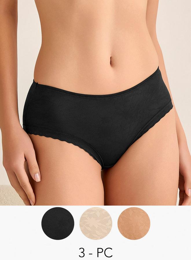 Splash FAV Set of 3 - Briefs with Floral Lace - Image 1