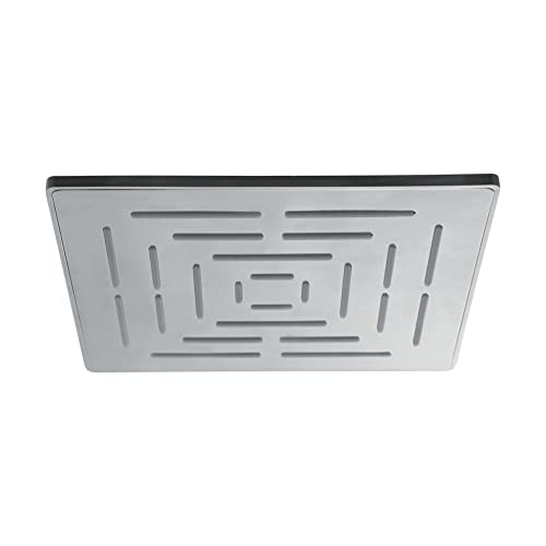 Marcoware Stainless Steel Heavy duty Maze Square Overhead Shower 12x12 Inches rain shower head for bathroom Without Arm, Chrome, Polished Finish - Image 1