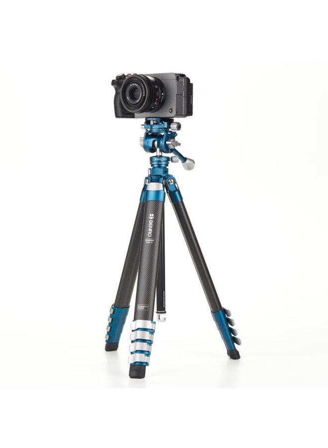Benro Cb259Cfk Qing Niao Professional Photography And Video Dual-Level With Handle Hydraulic Head, Mirrorless And Dslr Camera Portable Plate, Flat Tube Carbon Fiber Tripod Kit - Image 4