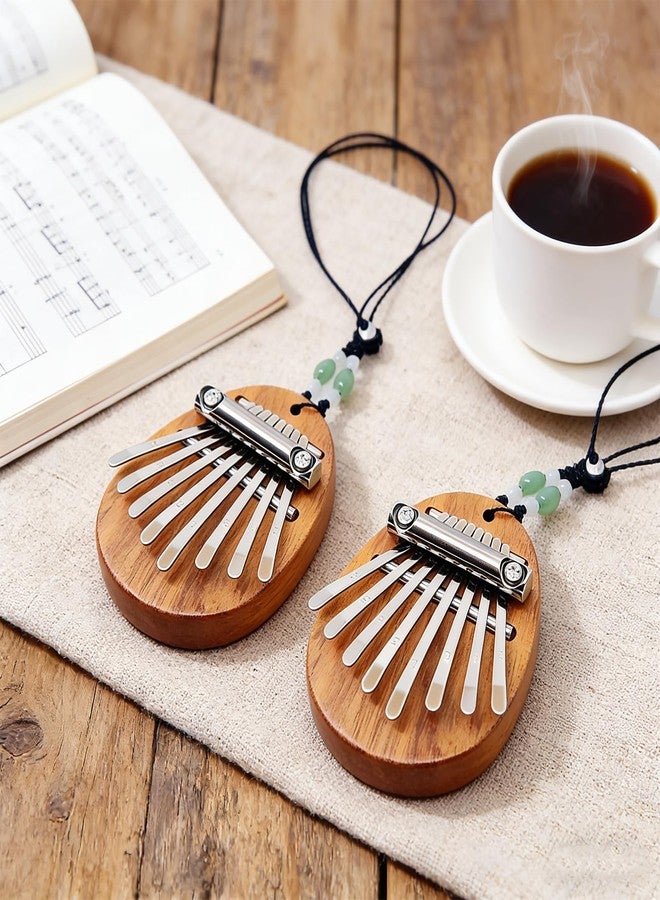 xinxingin 2 Piece Mini Thumb Pianos, 8-Note Hand Piano Musical Instruments for Beginners, Travel & Gifts, Compact Finger Piano for Music Lovers, Family Gatherings & Outdoor Activities - Image 2