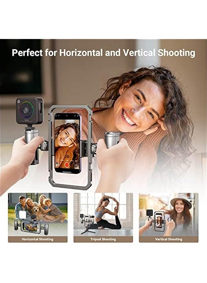 Arabest Aluminum Alloy Smartphone Video Rig with Cold Shoe Mount for iPhone Samsung – Perfect for Filmmaking and Vlogging  - Image 5