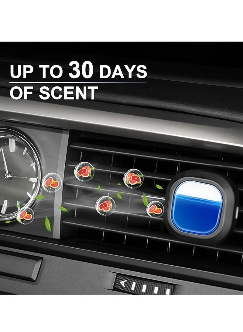 2 PCS 30-Day Long-Lasting Car Air Freshener Vent Clip - Essential Oil Scented Odor Eliminator, 0.14 oz Each, Non-Toxic Fragrance Source for Fresh Car Smell(Blue) - Image 4