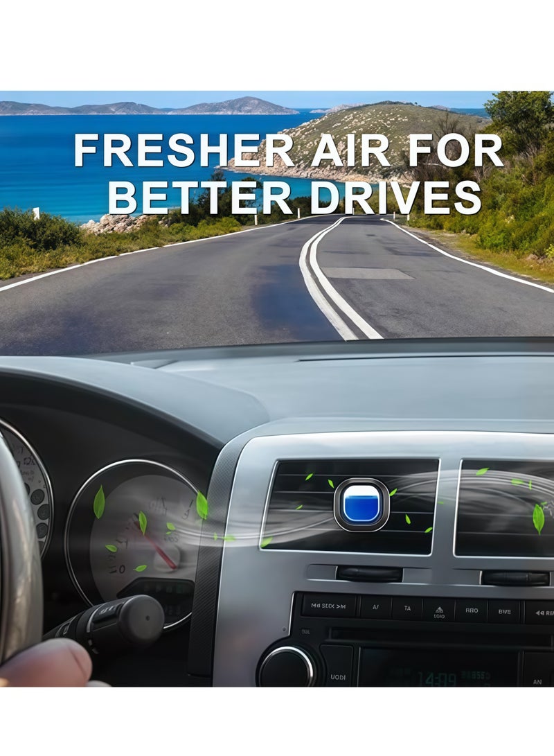 2 PCS 30-Day Long-Lasting Car Air Freshener Vent Clip - Essential Oil Scented Odor Eliminator, 0.14 oz Each, Non-Toxic Fragrance Source for Fresh Car Smell(Blue) - Image 5
