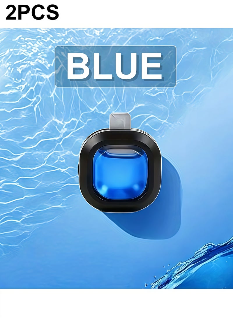 2 PCS 30-Day Long-Lasting Car Air Freshener Vent Clip - Essential Oil Scented Odor Eliminator, 0.14 oz Each, Non-Toxic Fragrance Source for Fresh Car Smell(Blue) - Image 1