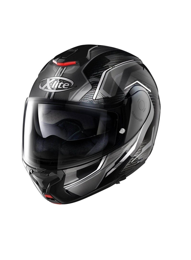 X-Lite X-lite X-1005 Ultra Carbon Alchemix 033 N-Com Flip-Up Helmet - Black/White 