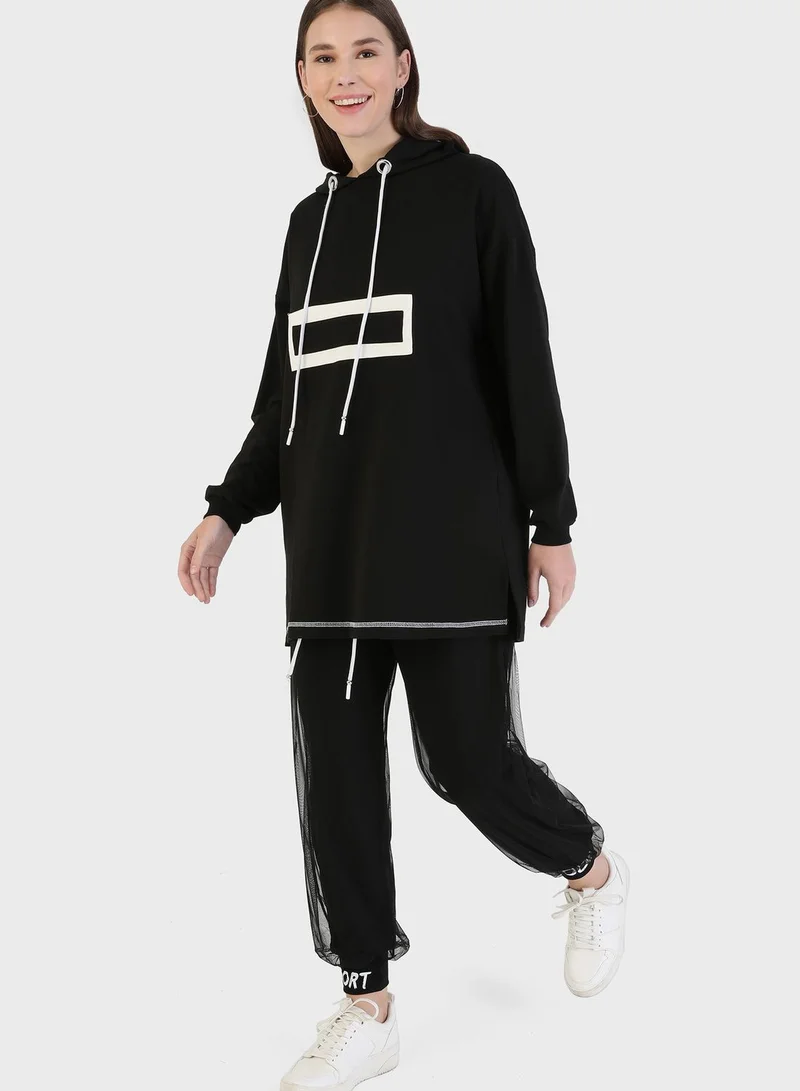 loreen_by_modanisa Hooded Tunic & Pants Set