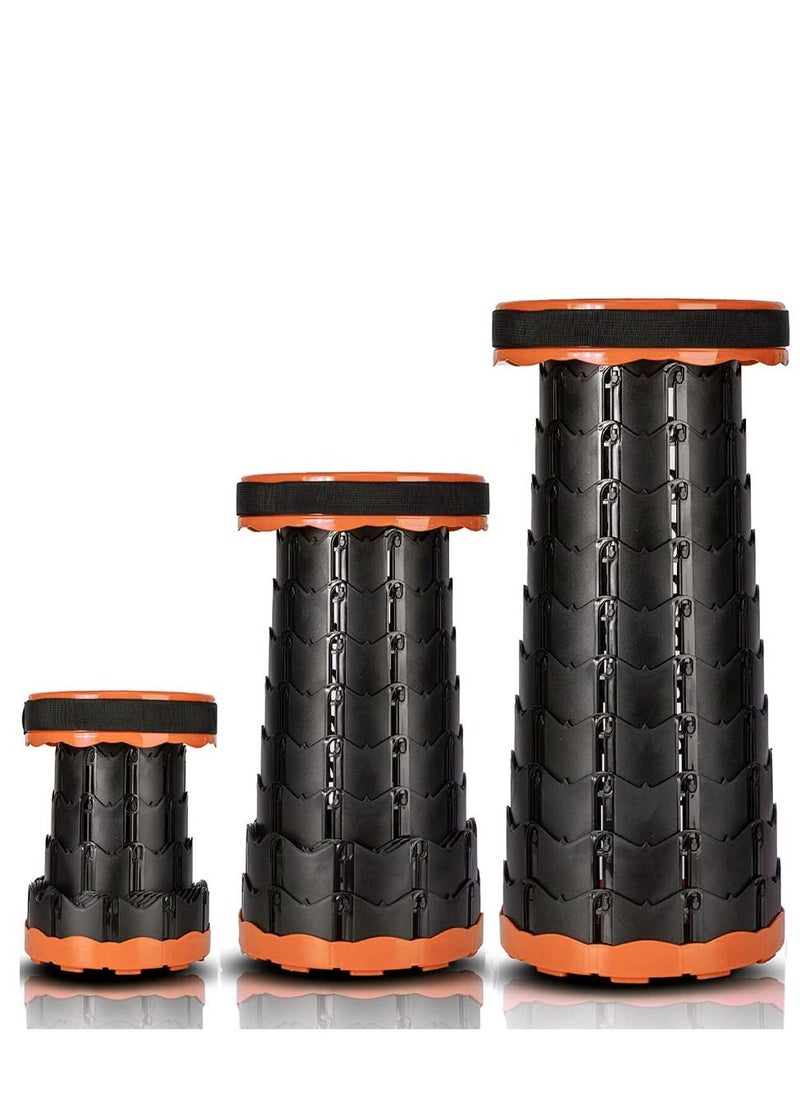 MARGOUN Folding Stool Collapsible Telescoping Foldable Camping Stool Orange  - Image 2