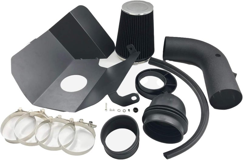 MOOSUN 4 Inch Intake Pipe Perfit Formance Cold Air Intake Induction Kit with Filter 2003 2004 2005 2006 2007 Fit for Dodge Ram 2500 3500 5.9L L6 Turbo Diesel (Black Tube & Black Filter) - Image 3