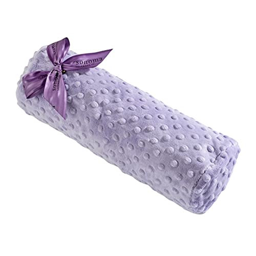 Sonoma Lavender, Lavender Bolster Roll, Microwaveable, Hot/Cold Neck Pillow, Soothing and Relaxing Pain Relief for Neck, Low Back or Behind The Knees, Removable/Washable Cover, (Lavender Dot) - Image 1
