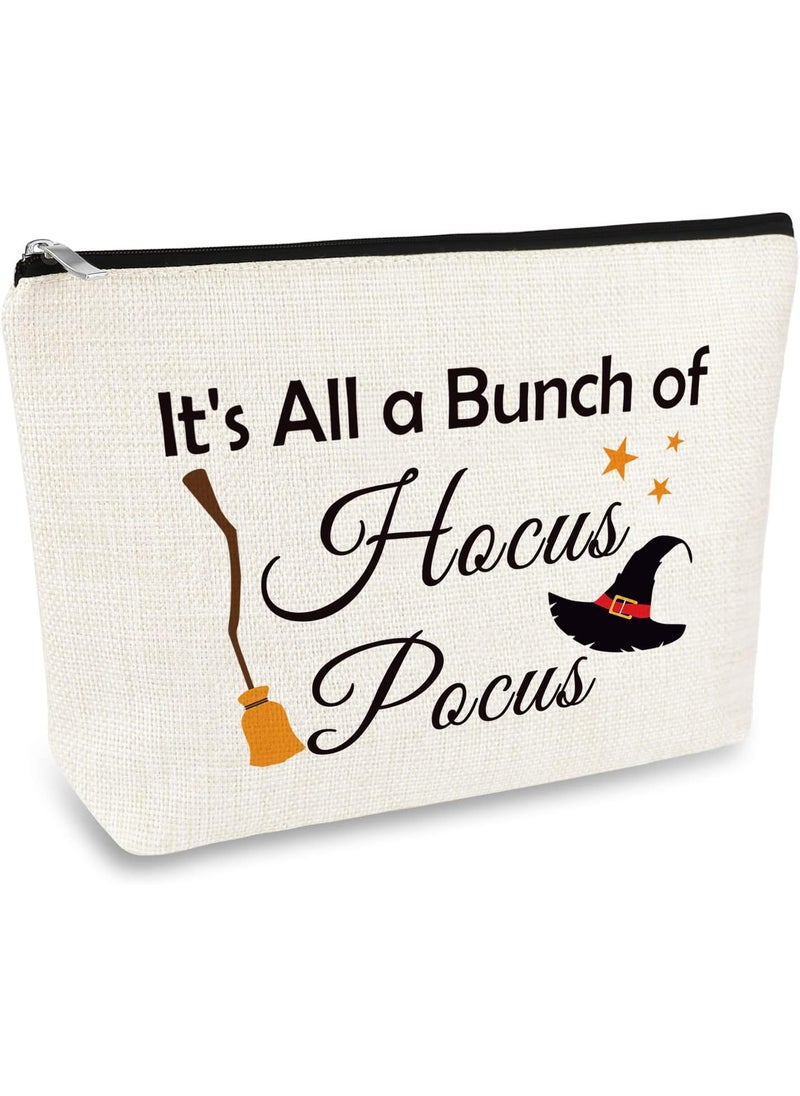 Mikela Halloween Witch Gift Makeup Bag for Girls Women Best Friends Sister Party Present Cosmetic Bag Halloween Themed Lovers Gift for Sisters Friends Colleagues Daughter Coworker Travel toiletries Pouch 