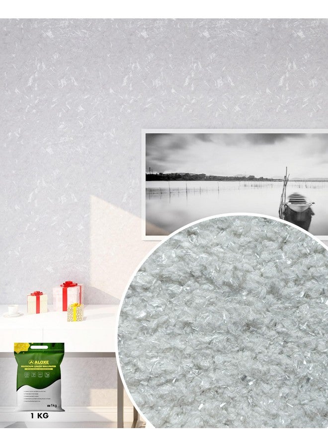 ALOXE ورق جدران سائل ALOXE لتزيين الجدران (1 كجم) | سهل التطبيق من مواد نباتية صديقة للبيئة مع تغطية 55 قدم مربع إنهاء سلس جديد لتغطية الجدران الزخرفية (Ecoline-C-001-أبيض غير لامع) - Image 1